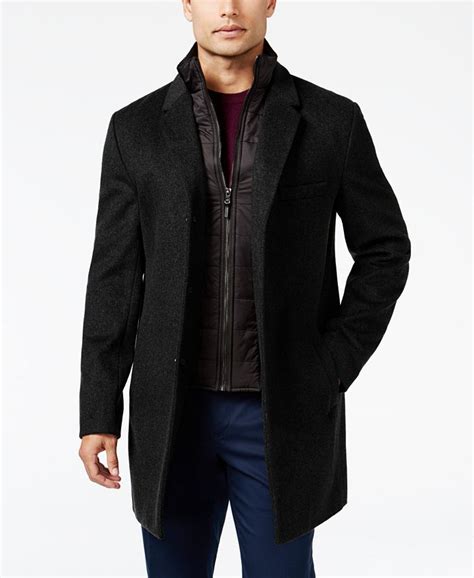 michael kors kent packable jacket men|Michael Kors men's overcoat.